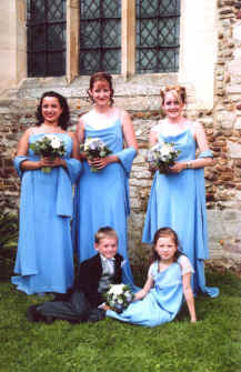 Bridesmaids and page boy