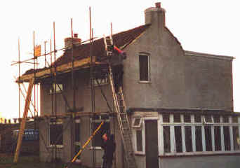 Working on the Sloping Roof